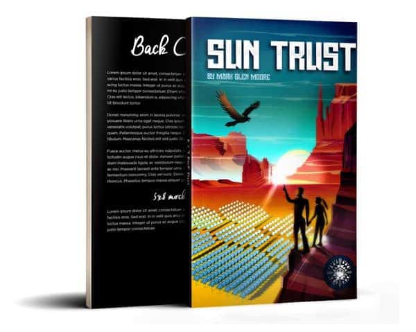 Book cover illustration for Mark Glen Moore's book Sun Trust